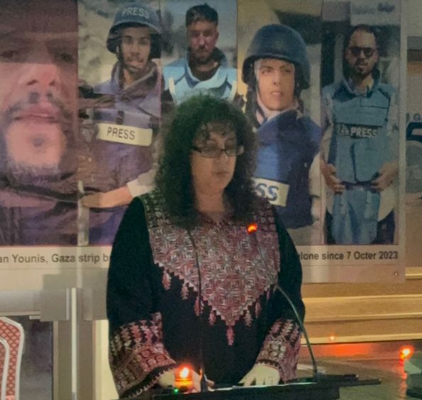 Candle Light Protest In Solidarity With More Than 200 Palestinian Journalists Killed By Israel Over The Past Two Years thumbnail